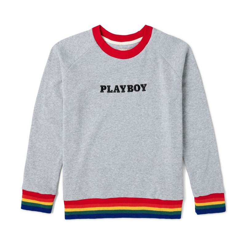 Multicolor Men\'s Playboy Rainbow Love Jackets | PLBY-593070