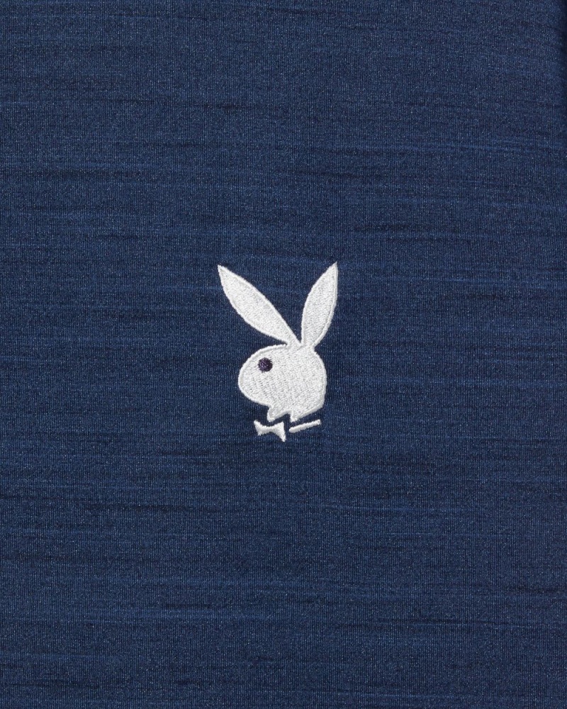 Navy Men's Playboy PUMA GOLF TIPPED PERFORMANCE POLO T-shirts | PLBY-593181