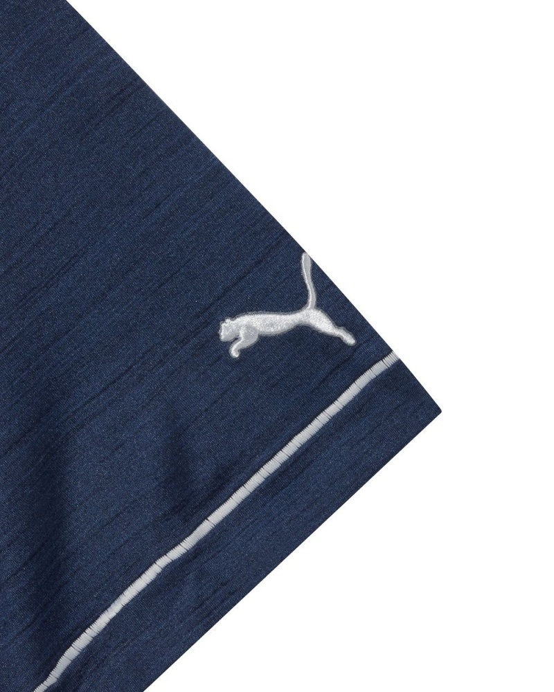 Navy Men's Playboy PUMA GOLF TIPPED PERFORMANCE POLO T-shirts | PLBY-593181