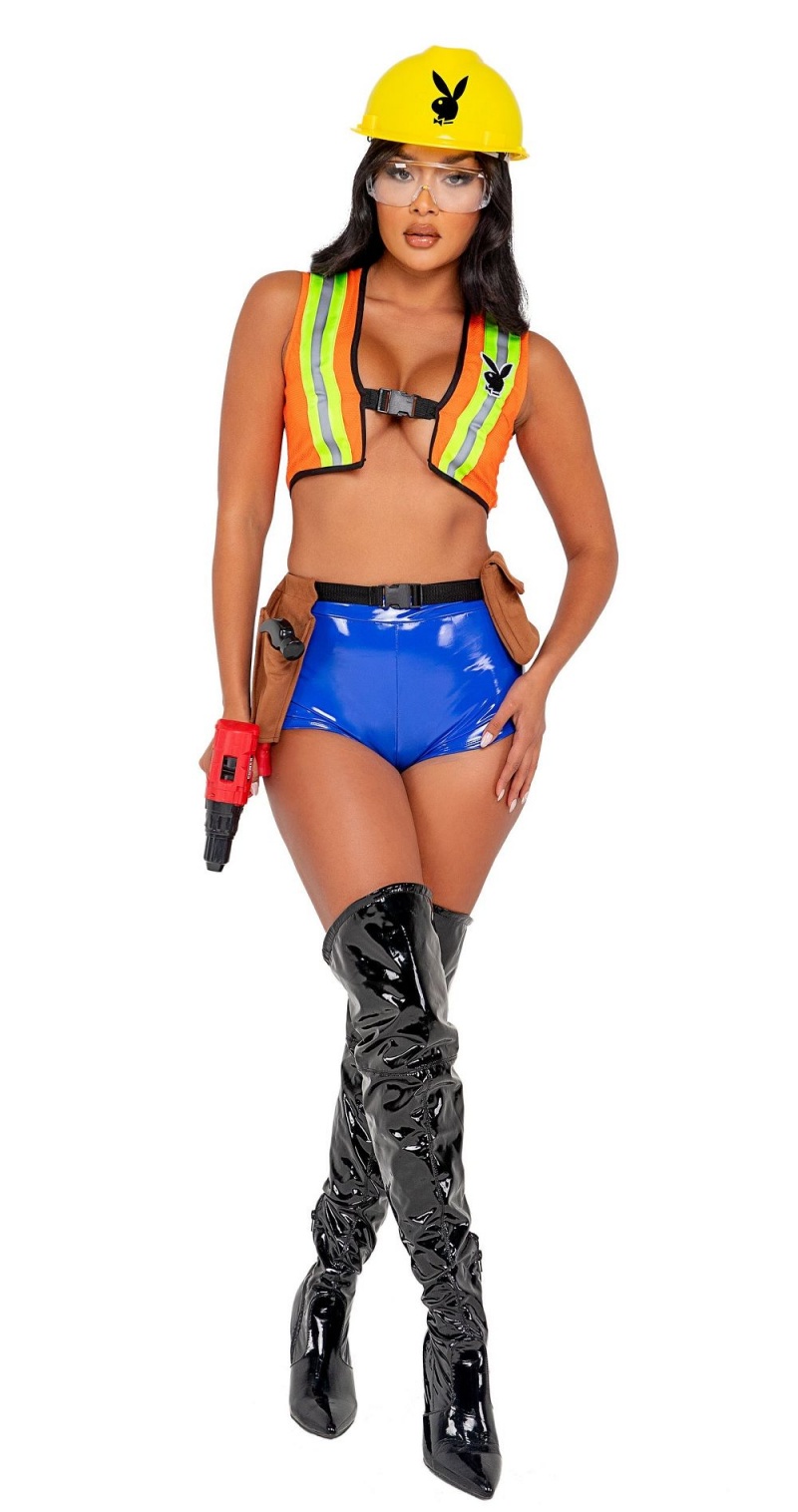 Orange/Yellow/Blue Women\'s Playboy The Dreamy Satin Thong Costumes | PLBY-592721