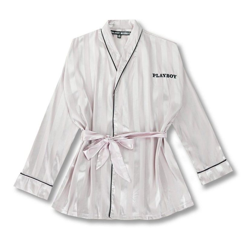 Pink Women's Playboy Long Sleeve Lounge Set Jackets | PLBY-592853