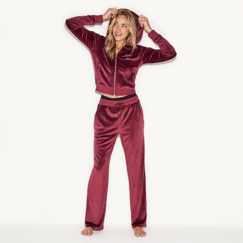 Pink Women's Playboy Silk Track Pants | PLBY-592824