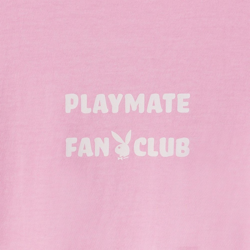 Pink / White Men's Playboy Playmate of the Year k Print T-shirts | PLBY-593180