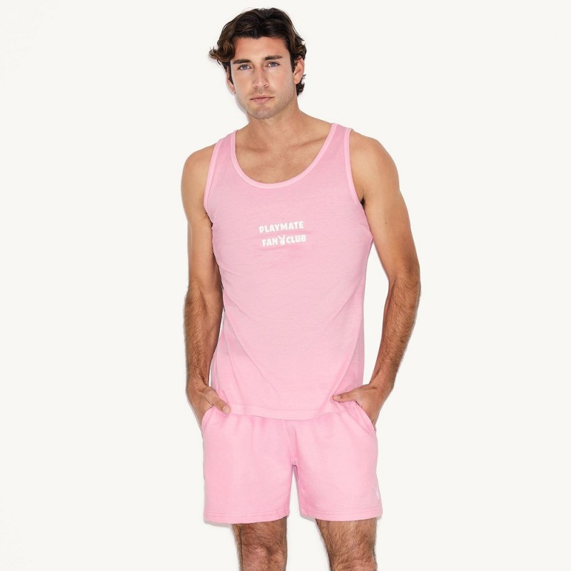 Pink / White Men's Playboy Playmate of the Year k Print T-shirts | PLBY-593180