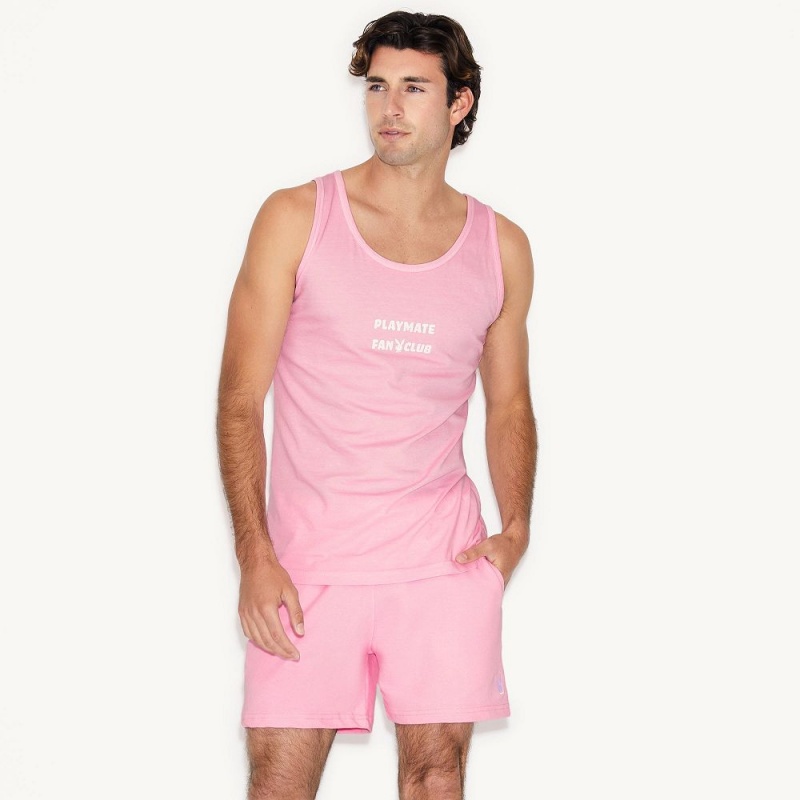 Pink / White Men's Playboy Playmate of the Year k Print T-shirts | PLBY-593180