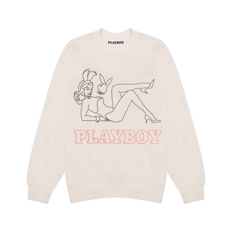 Pure Cashmere Men\'s Playboy Late Night Crewnecks | PLBY-593064