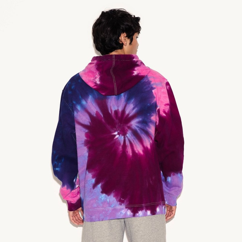 Purple Passion Men's Playboy Ace of Spades Tie Dye Hoodies | PLBY-593094