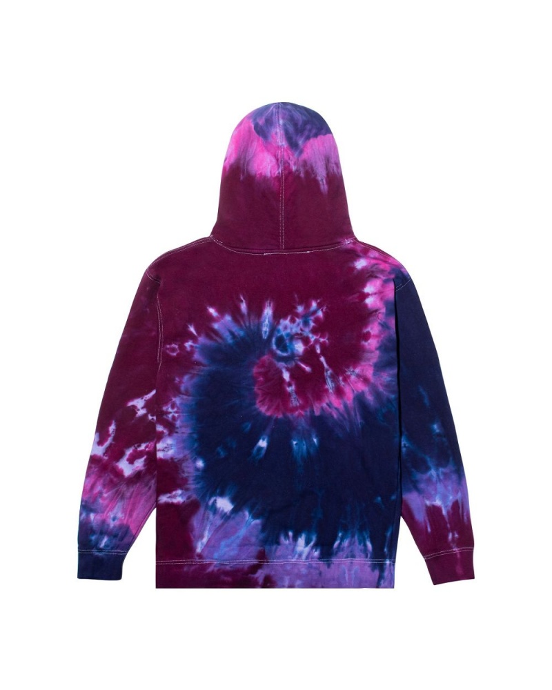 Purple Passion Men's Playboy Tokyo Club Tie-Dye Hoodies | PLBY-593014