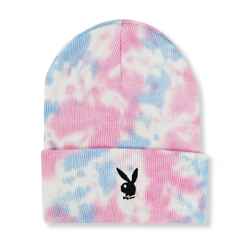 Purple Passion Women's Playboy Rabbit Head Knit Beanie Tie Dye Hats | PLBY-592632