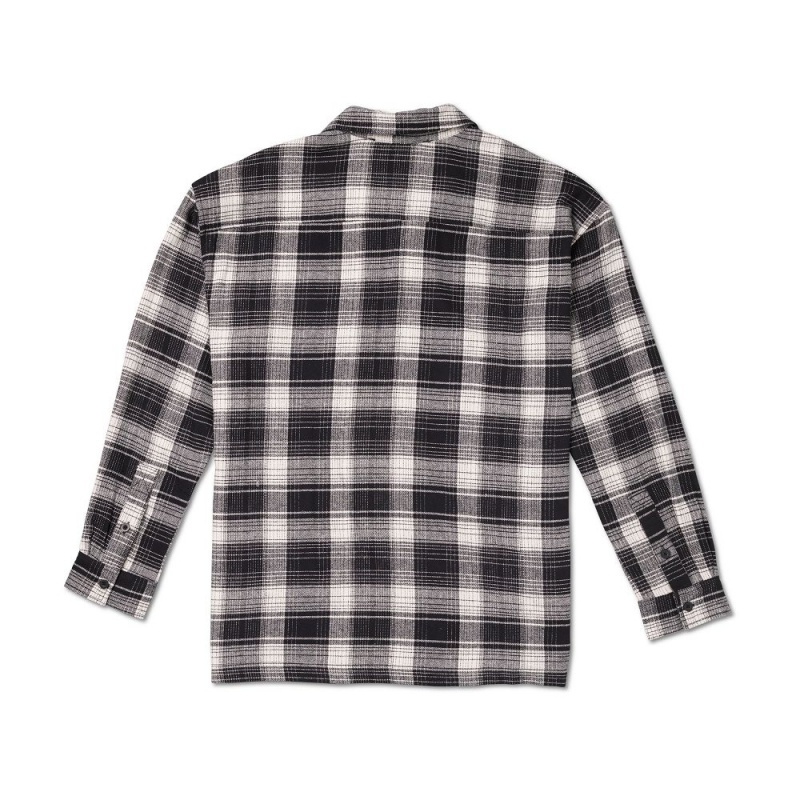 Red Men's Playboy Script Flannel T-shirts | PLBY-593204