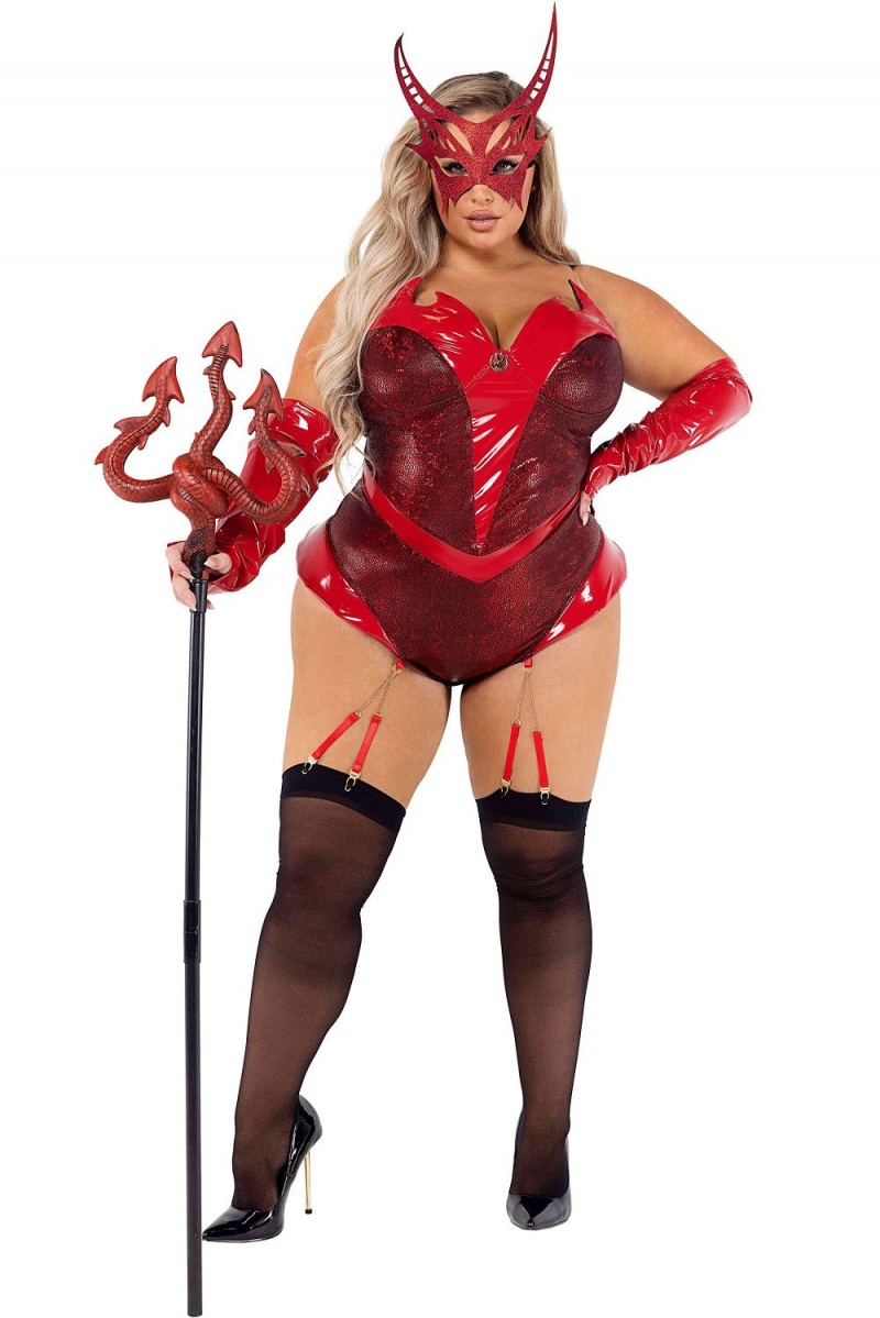 Red Women's Playboy The Basics Scoop lette Costumes | PLBY-592731