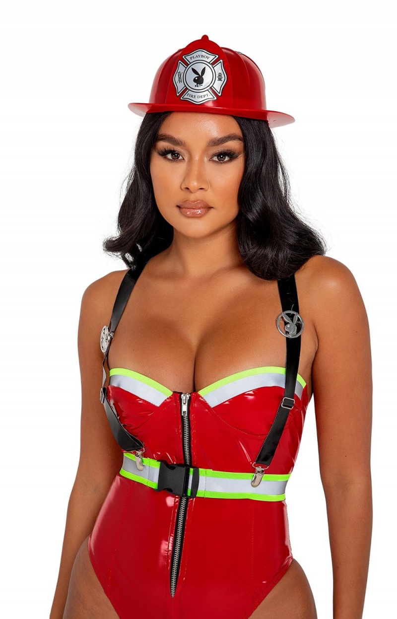 Red Women's Playboy The Everyday Logo Thong Costumes | PLBY-592712