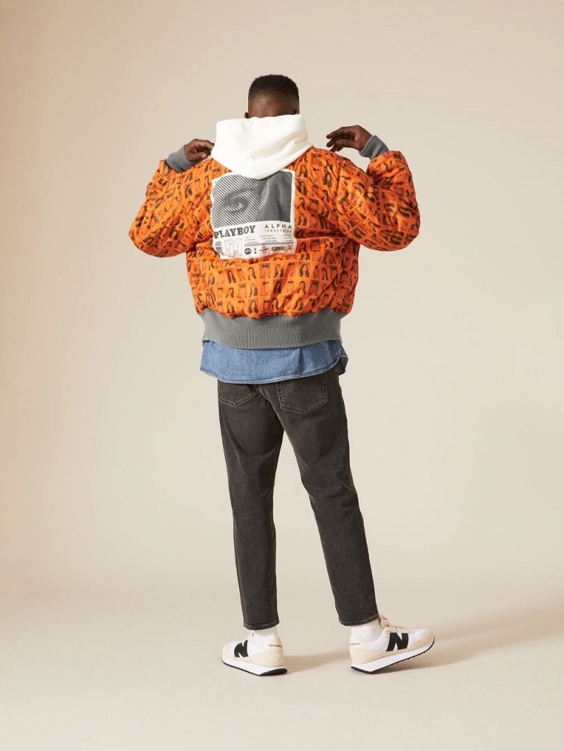 Sage Men's Playboy x Alpha Industries Reversible MA-1 Flight Jackets | PLBY-593076