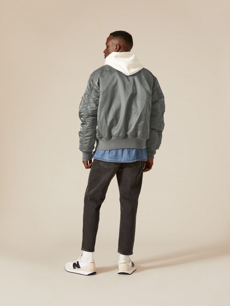 Sage Men's Playboy x Alpha Industries Reversible MA-1 Flight Jackets | PLBY-593076
