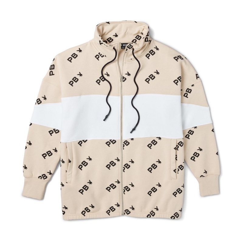 Stone Women\'s Playboy Cable Stitch Mini Jackets | PLBY-592857