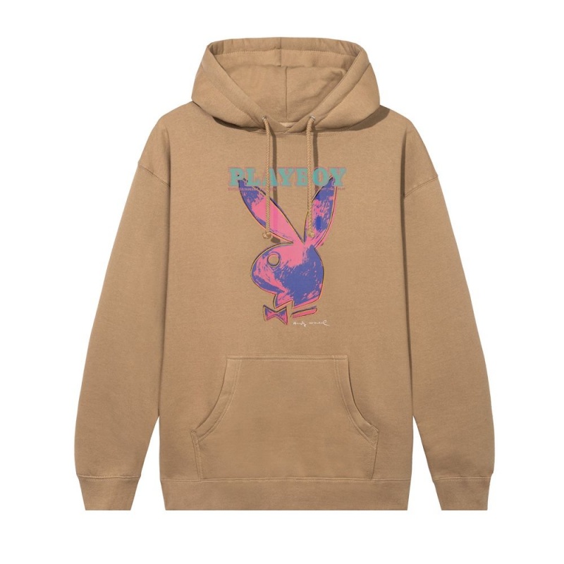 Tan Men's Playboy January 1986 Andy Warhol Cover Hoodies | PLBY-593087