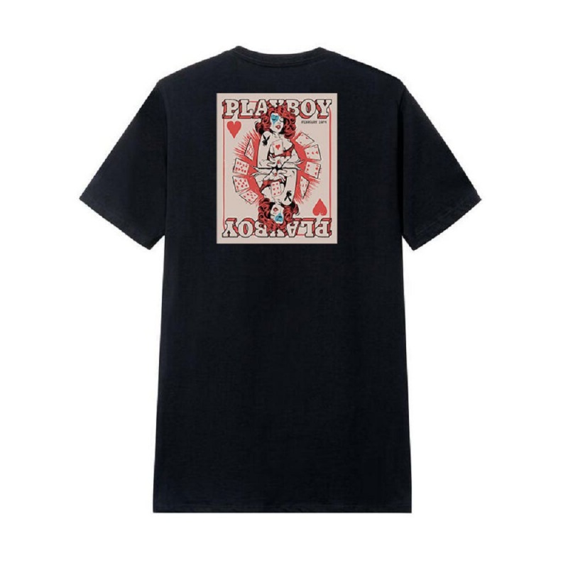 Vintage White Men\'s Playboy Queen of Hearts T-shirts | PLBY-593150