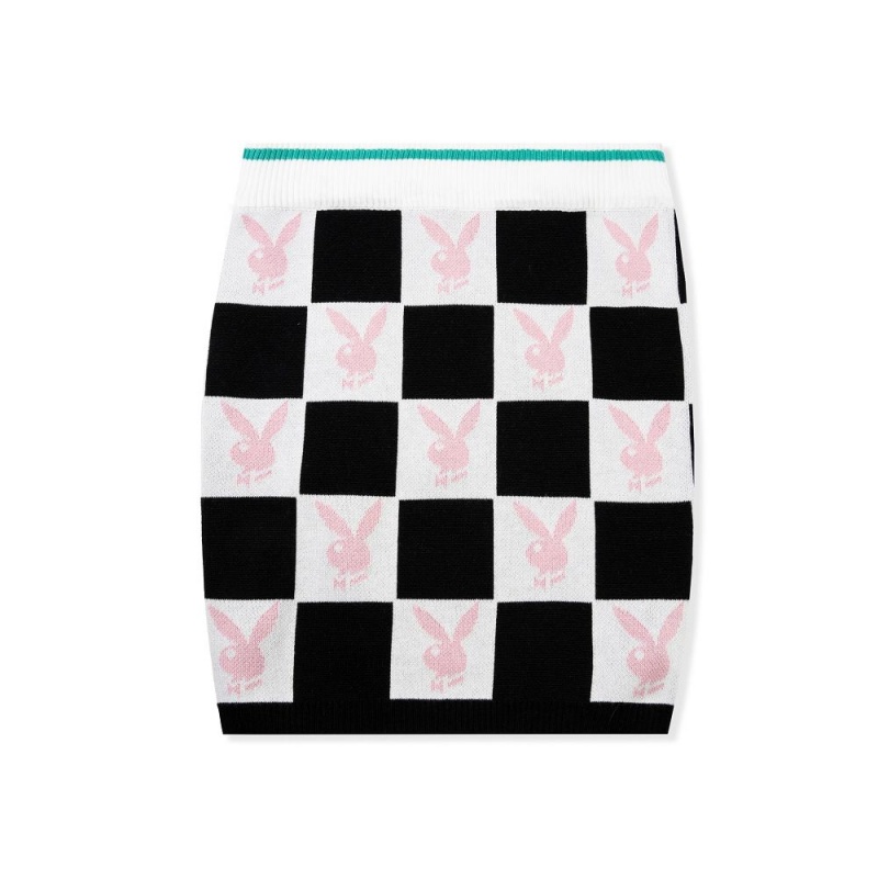 White/Black Women's Playboy Smoke Lounge Madam - 4pcs Set Joggers | PLBY-592770