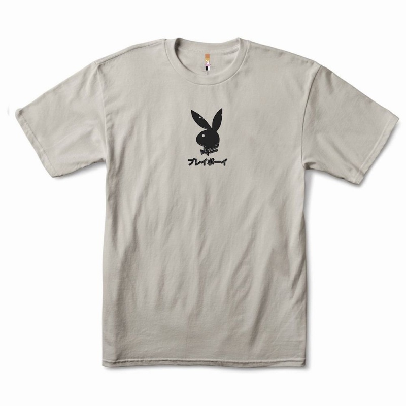 White Men's Playboy Ace of Spades -Colo T-shirts | PLBY-593139