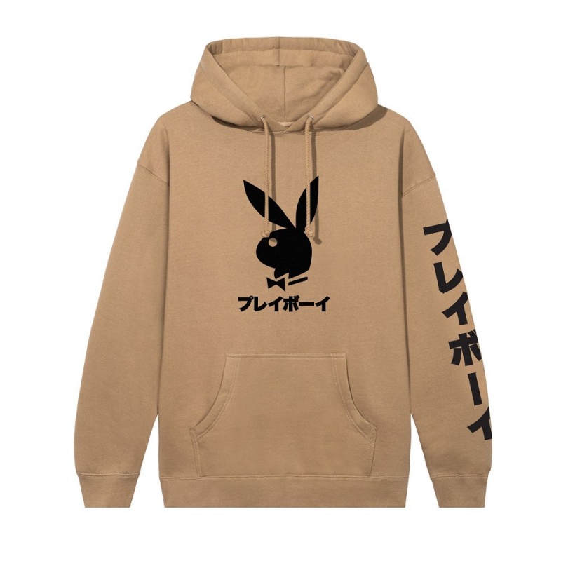 White Men's Playboy Japanese Rabbit Head Hoodies | PLBY-593036