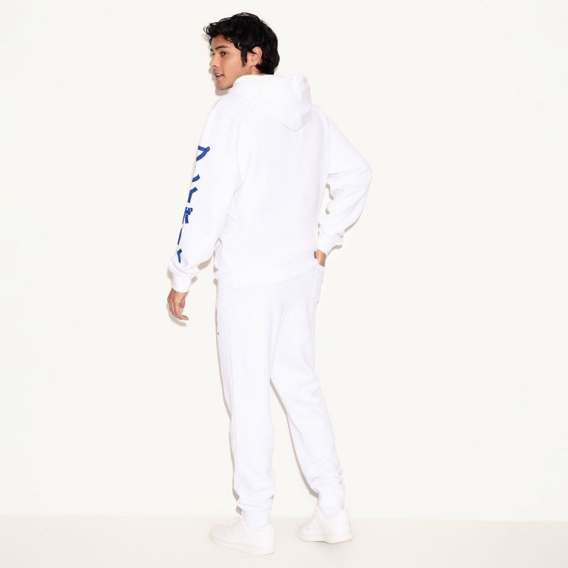 White Men's Playboy Japanese Rabbit Head Hoodies | PLBY-593036