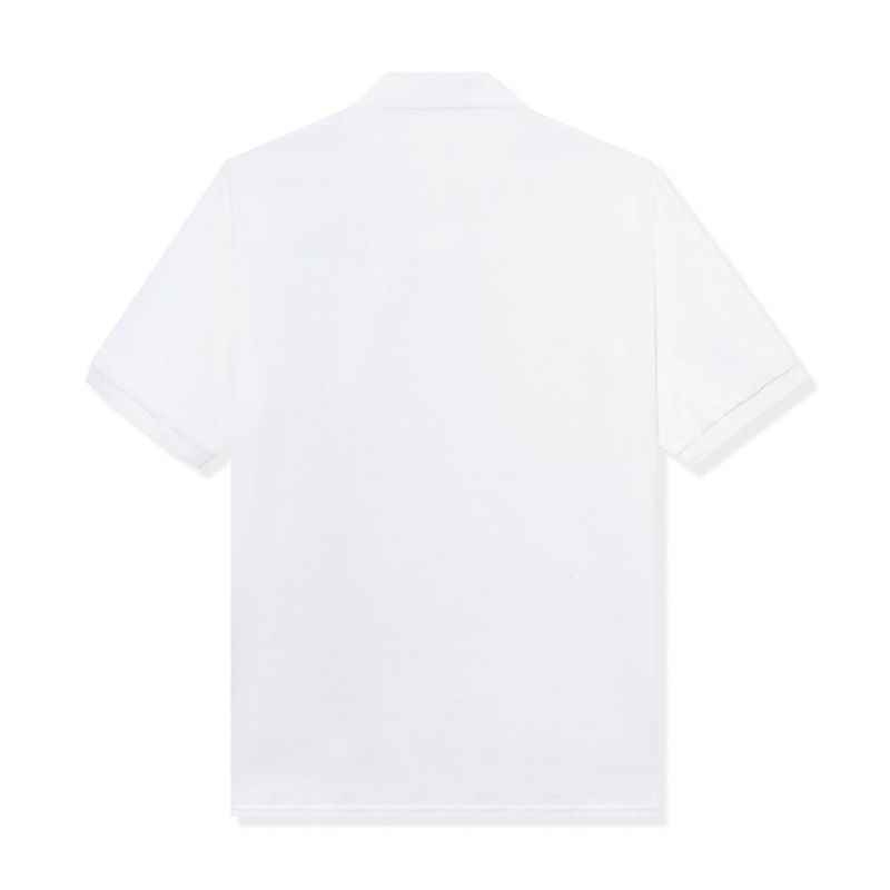 White Men's Playboy Tennis Club Polo T-shirts | PLBY-593239