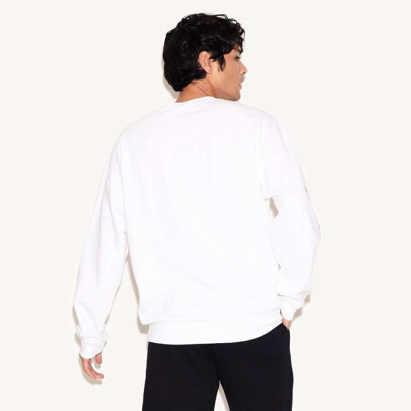 White Men's Playboy Tokyo Club Bunny Long Sleeve T-shirts | PLBY-593152