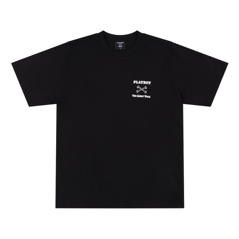 White Men's Playboy x The Great Frog T-shirts | PLBY-593233