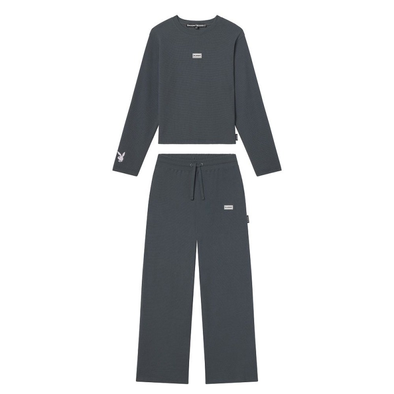 White Women's Playboy Bunny Athlete - 6pcs Set Joggers | PLBY-592790