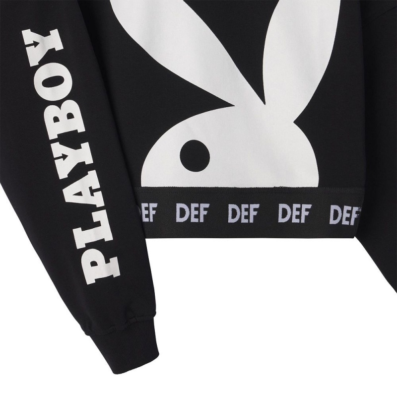 Women's Playboy Classic Boyfriend Crewnecks | PLBY-592844