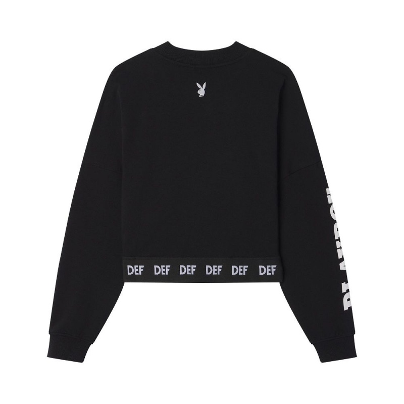 Women's Playboy Classic Boyfriend Crewnecks | PLBY-592844