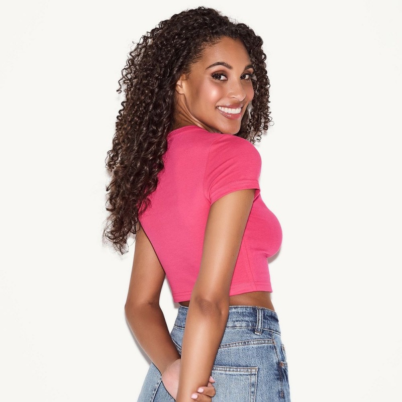 Women's Playboy February 2019 Playmate Megan Moore Dip-Dye Long Sleeve T-shirts | PLBY-592884