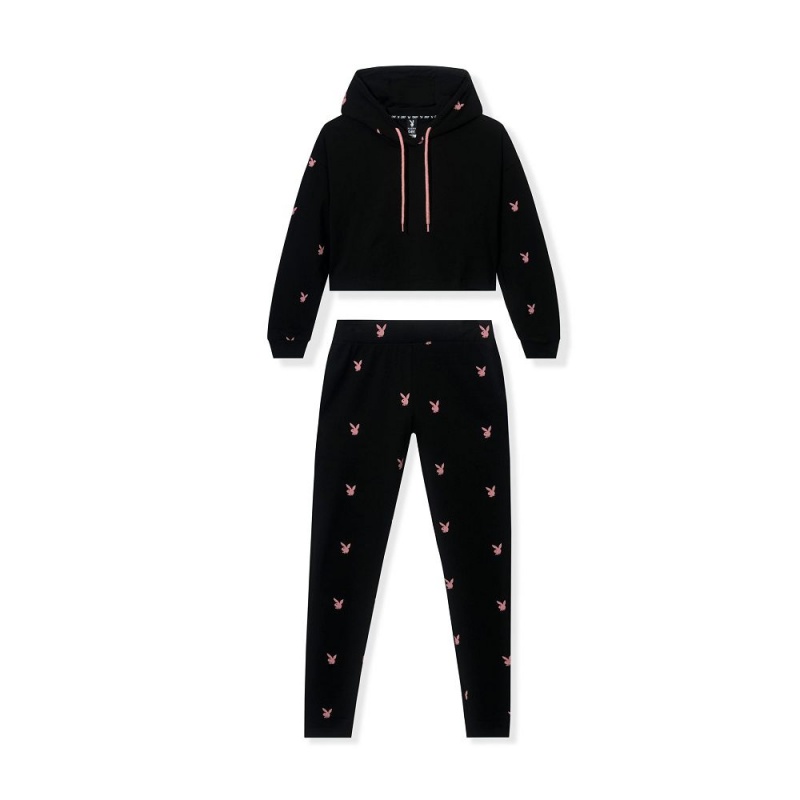 Women\'s Playboy Sheer Bunny - 2pcs Set Joggers | PLBY-592773