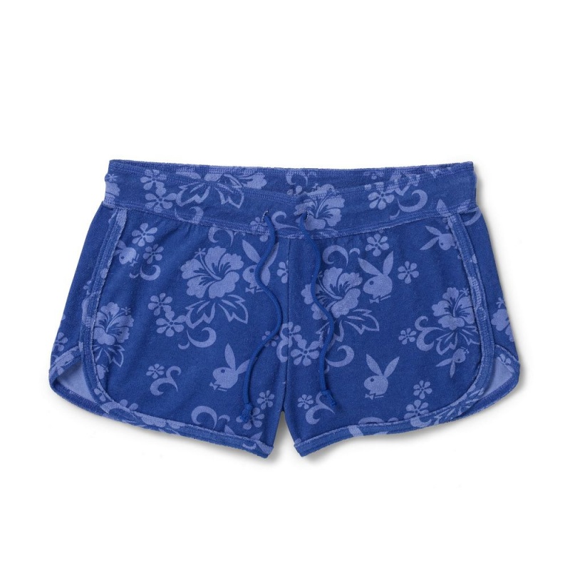 Women\'s Playboy Velour Shorts | PLBY-592758