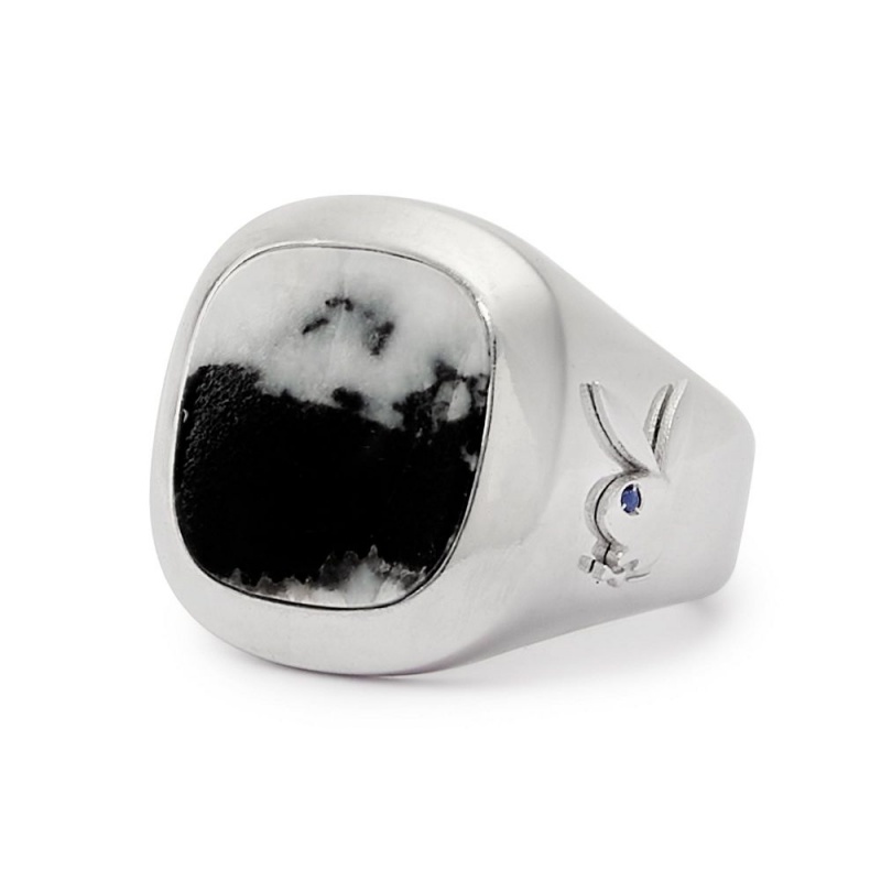 Zebra Women\'s Playboy Membership Ring 2.0 Jewelry | PLBY-592626